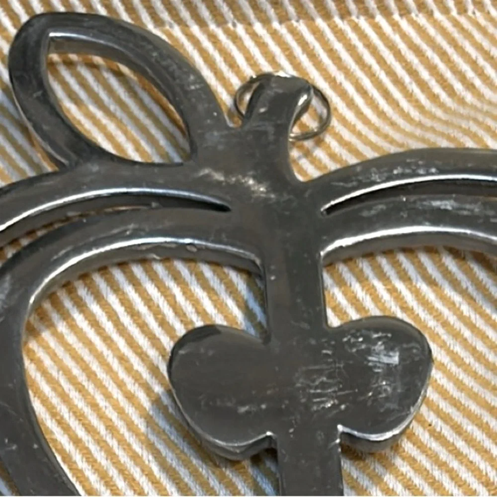 Vintage Silver Apple Trivet Ready to Hang 1980s